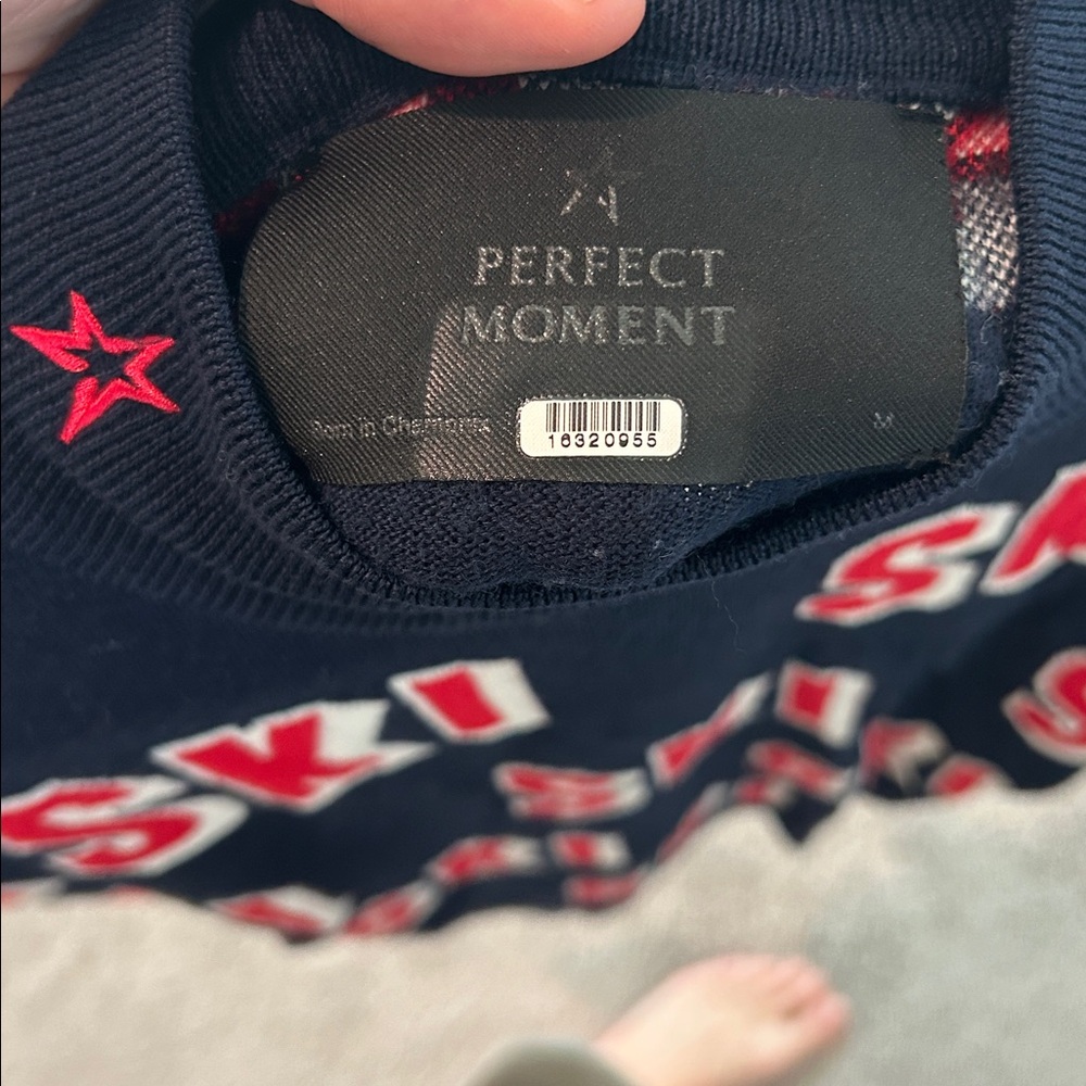 Perfect Moment Navy and Red 3D 'SKI' Sweater - Picture 2 of 5